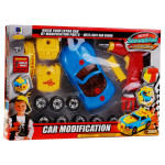 Sada autíčka na skrutkovanie modro-žlté